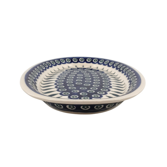 Polish Pottery Blue Floral Oval Platter by Zaklady Boleslaweic Hand Made Poland - Picture 8 of 10